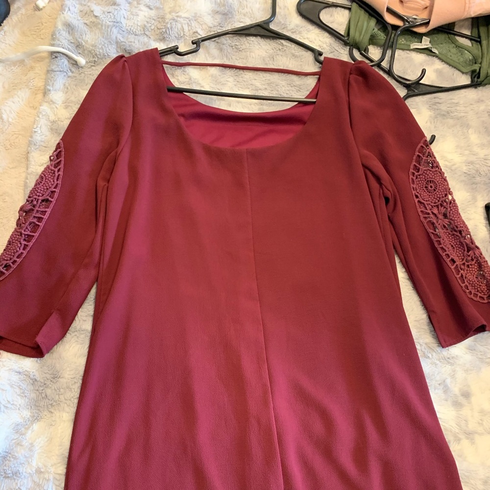 Deep magenta dress